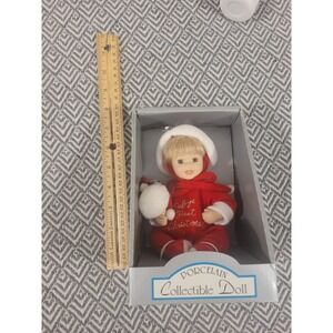 Porcelain Collectable Doll- Baby's First Christmas
